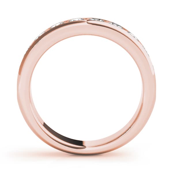 .35 Pt Round Channel Anniversary (2.45 ct. tw.), Side view in rose gold
