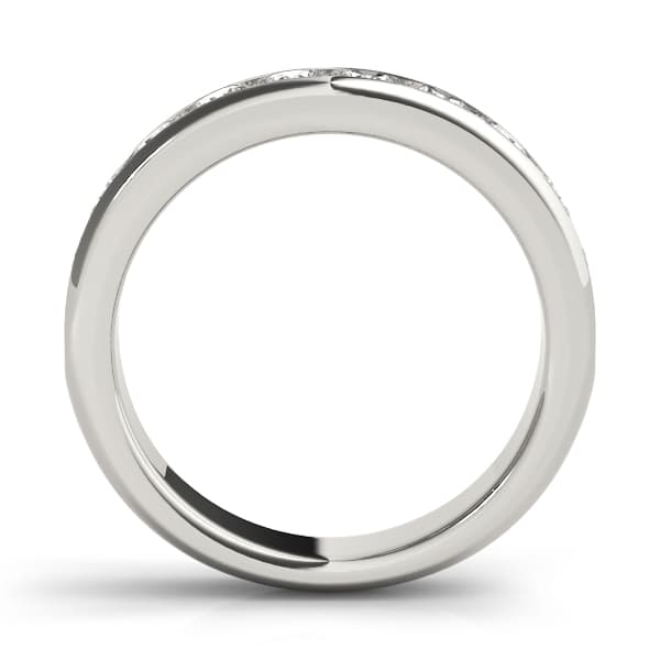 .03 Pt Round Channel Anniversary (0.42 ct. tw.), Side view in white gold or platinum