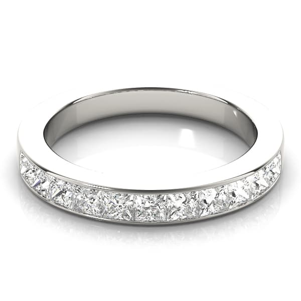 3mm Sq Channel Anniversary (1 3/4 ct. tw.), On hand view in white gold or platinum