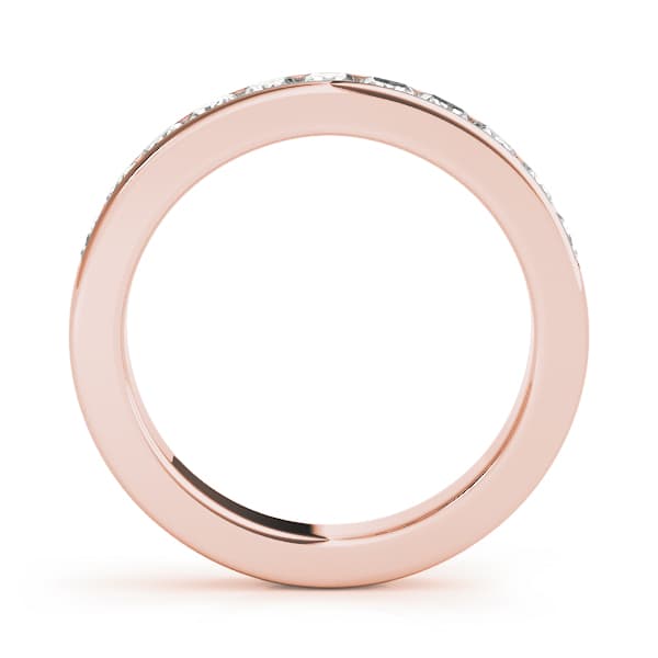 2mm Sq Channel Anniversary (3/4 ct. tw.), Side view in rose gold