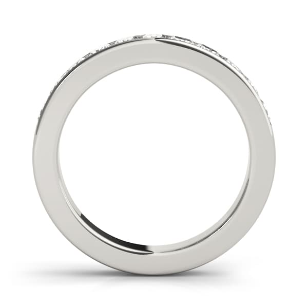 3mm Sq Channel Anniversary (1 3/4 ct. tw.), Side view in white gold or platinum