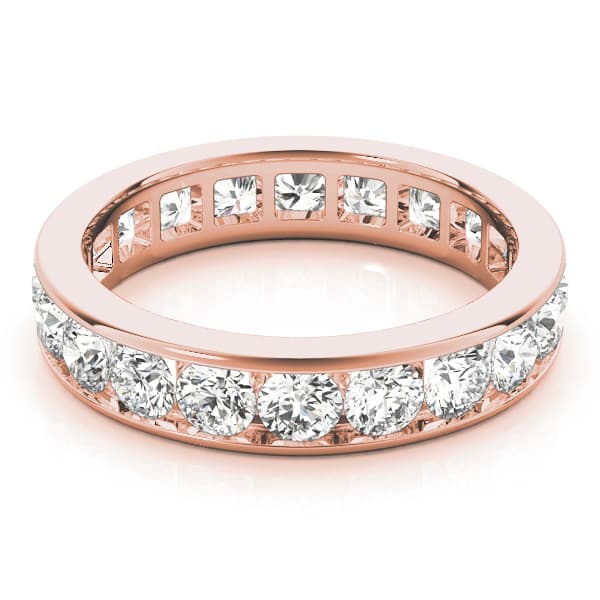 .15 Pt Round Channel Eternity (2.4 ct. tw.), On hand view in rose gold