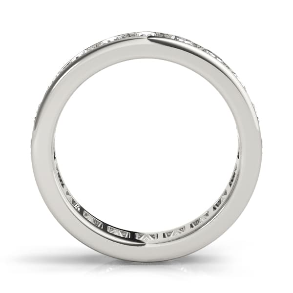 .15 Pt Round Channel Eternity (4 ct. tw.), Side view in white gold or platinum
