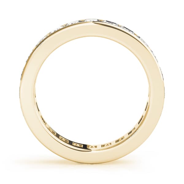 2.2mm Sq Channel Eternity (2 3/8 ct. tw.), Side view in yellow gold