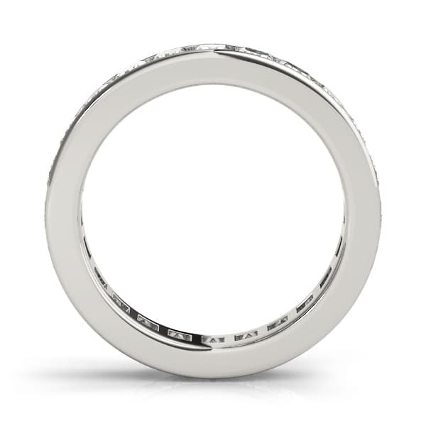2mm Sq Channel Eternity (1.85 ct. tw.), Side view in white gold or platinum