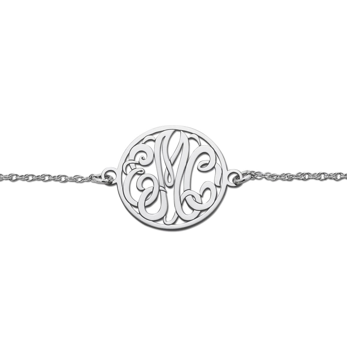 20 mm 3 Initial Monogram Bracelet — View 1