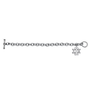 20 mm Monogram Charm Bracelet — White Gold
