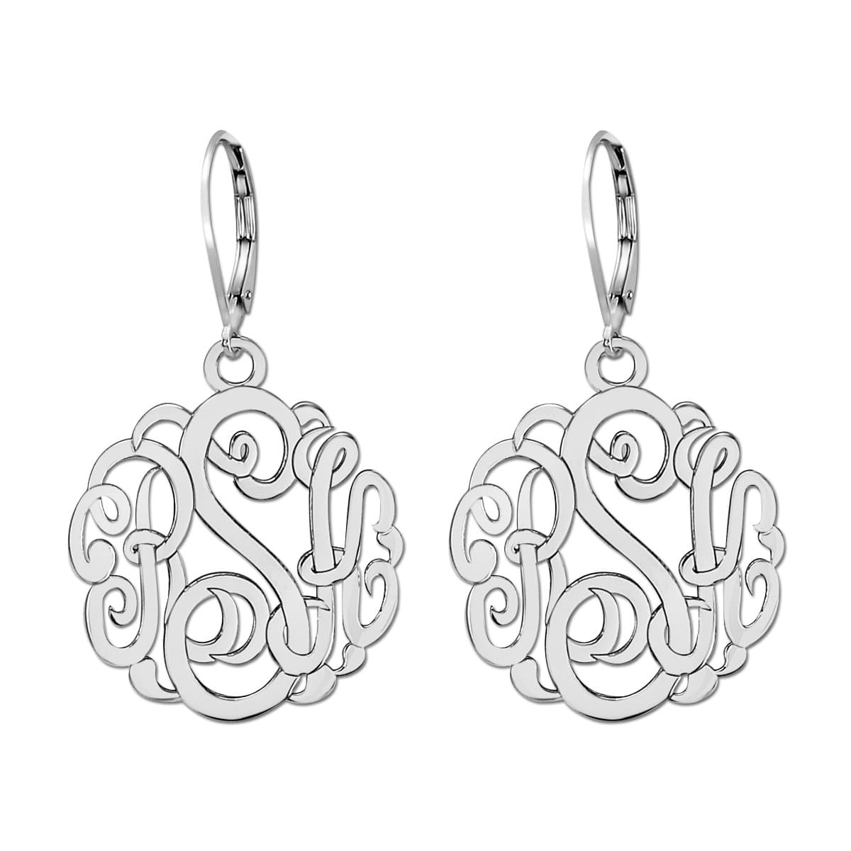 25mm Classic Monogram Lever Back Earrings — View 1