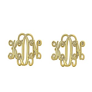 20 mm Post & Clutch Monogram Earrin — View 1
