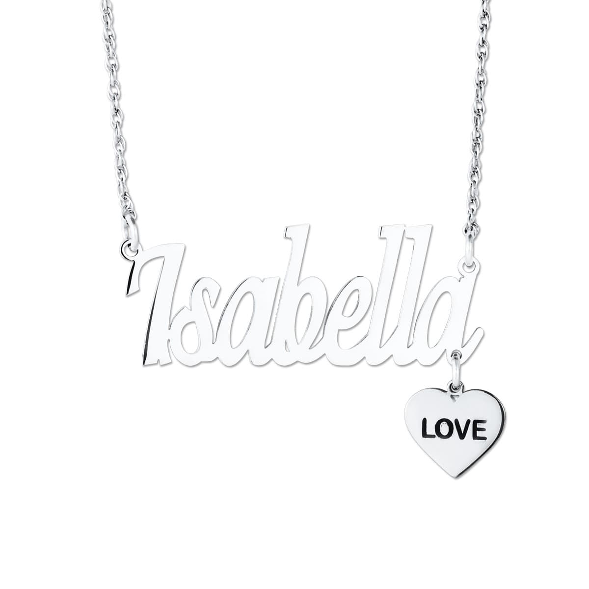 Personalized Script Nameplate Necklace — View 1