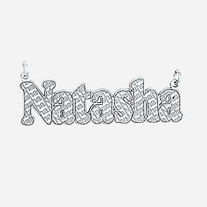Bold Font Name Plate — View 1