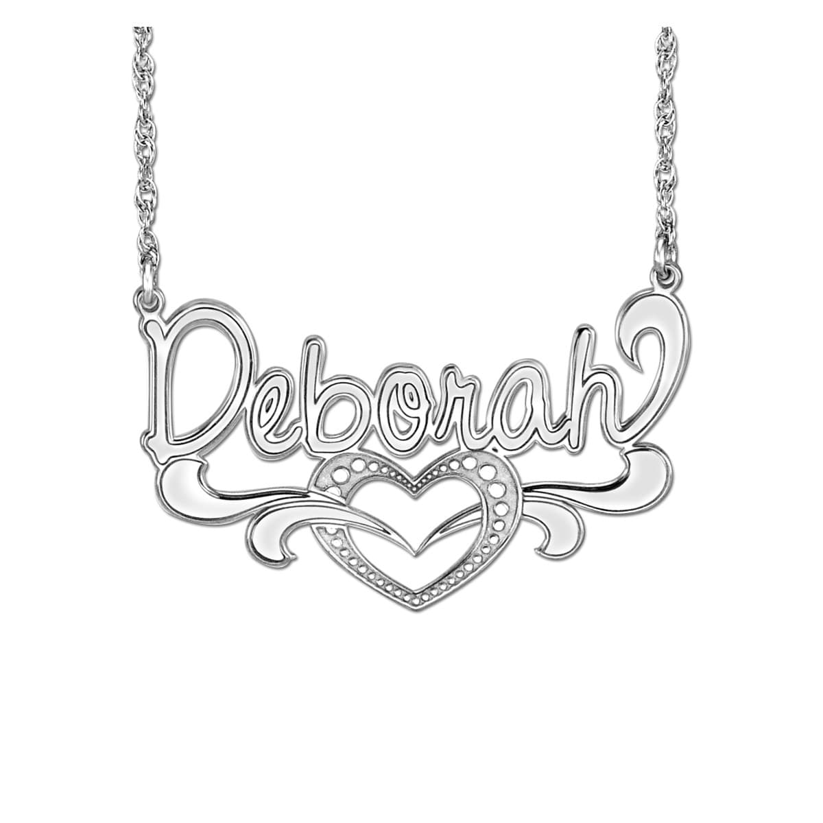 Script & Heart Personalized Name Plate — View 1