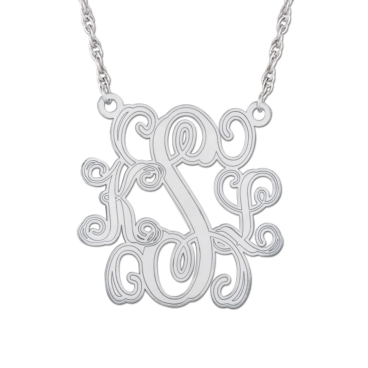 25 mm 3 Initial Pnk0006 — 20 MM — White Gold