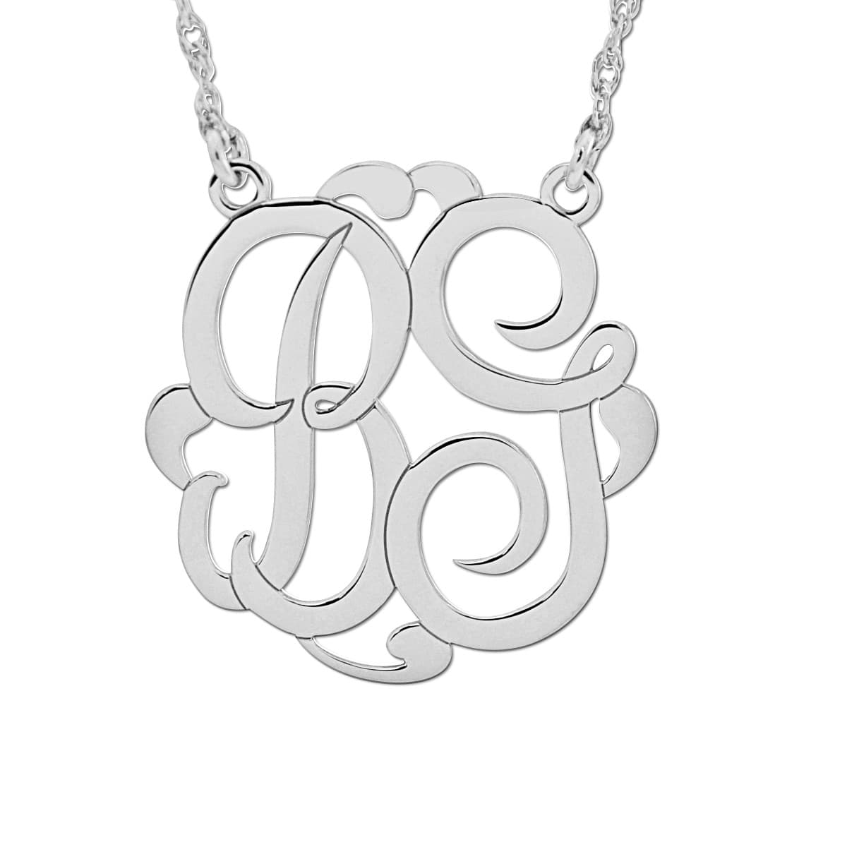 Personalized Monogram Necklace — 25 MM — View 1