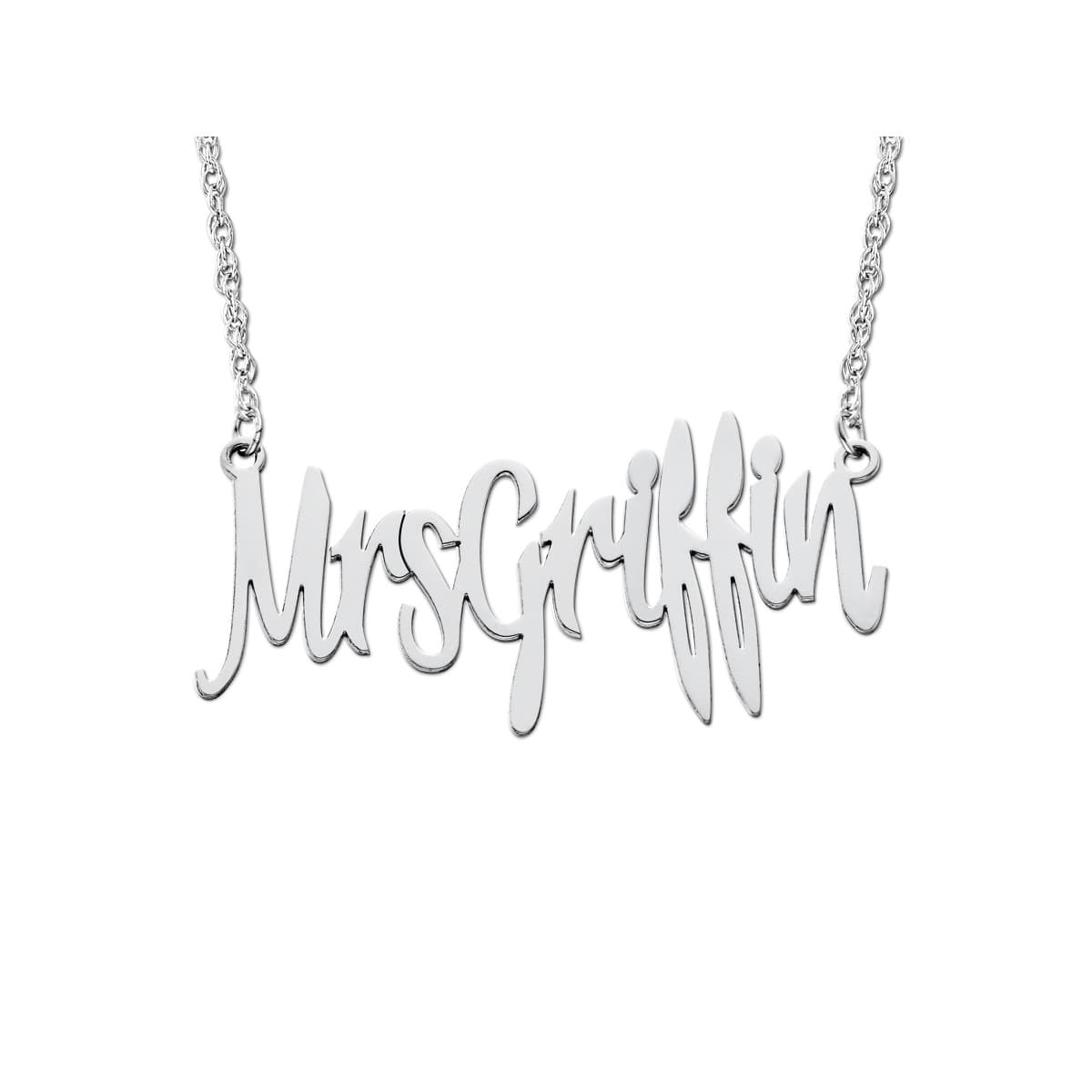 14K W Womens Hi Polish Mrs Per — White Gold