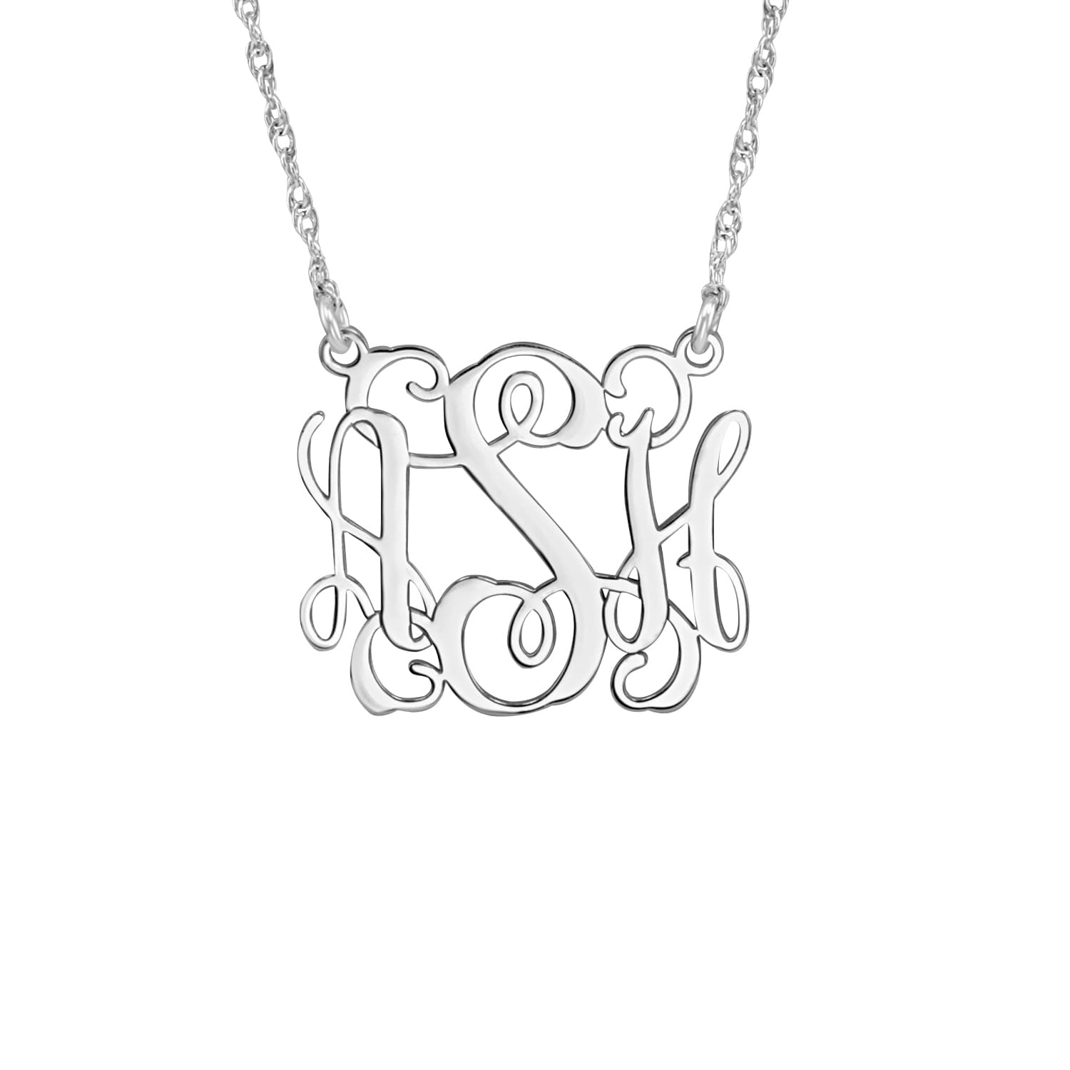 14K14K W 20mm Hi Polish Vine M — 30 MM — White Gold