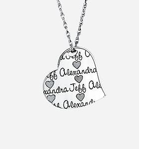 Heart Cut Out, Side view in white gold or platinum