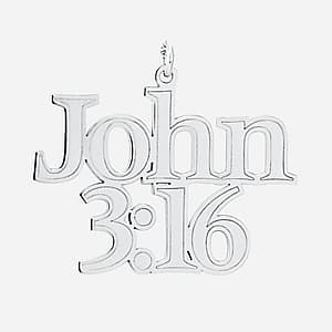 Bible Verse, Side view in white gold or platinum