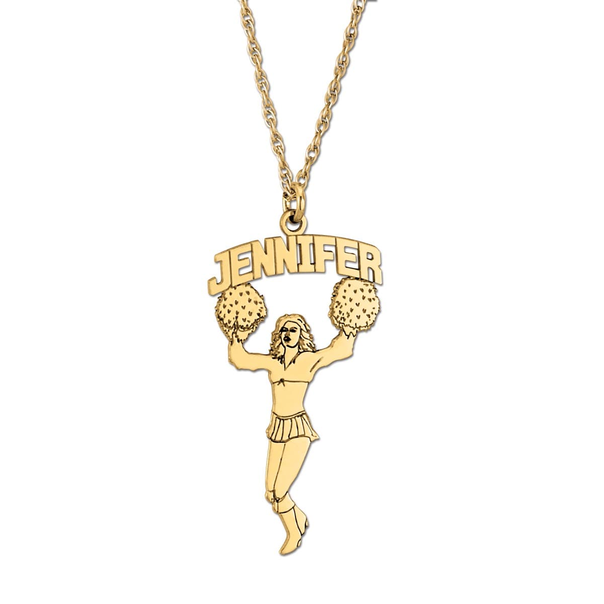 Cheerleader, Front view in yellow gold