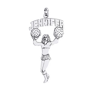 Cheerleader, Side view in white gold or platinum
