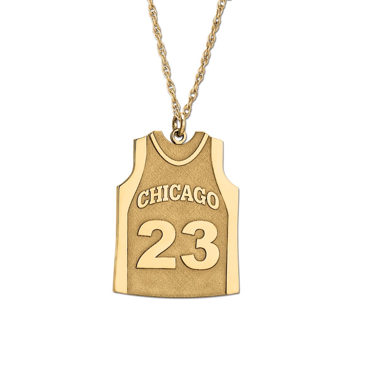 Basketball Jersey, Front view in yellow gold