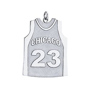 Basketball Jersey, Side view in white gold or platinum