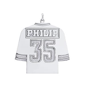 Football Jersey, Side view in white gold or platinum