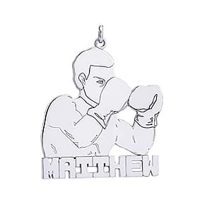 Boxer, Side view in white gold or platinum