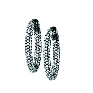 2021 30 mm Oval Pavé Inside Out — White Gold