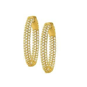 2025 30 mm Oval Pavé Inside Out — White Gold