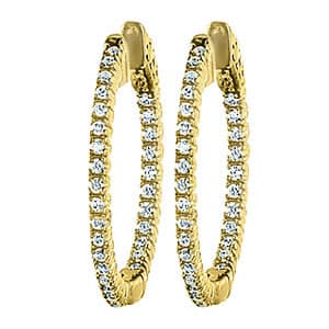 2037 25 mm Round Prong Set .01 Inside — White Gold