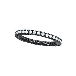 3006 1 Row Eternity Blk. Rhodium — Size 9 — White Gold