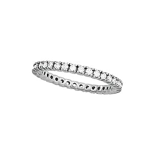 3009 1 Row Eternity Wht. Rhodium — Size 5 — White Gold