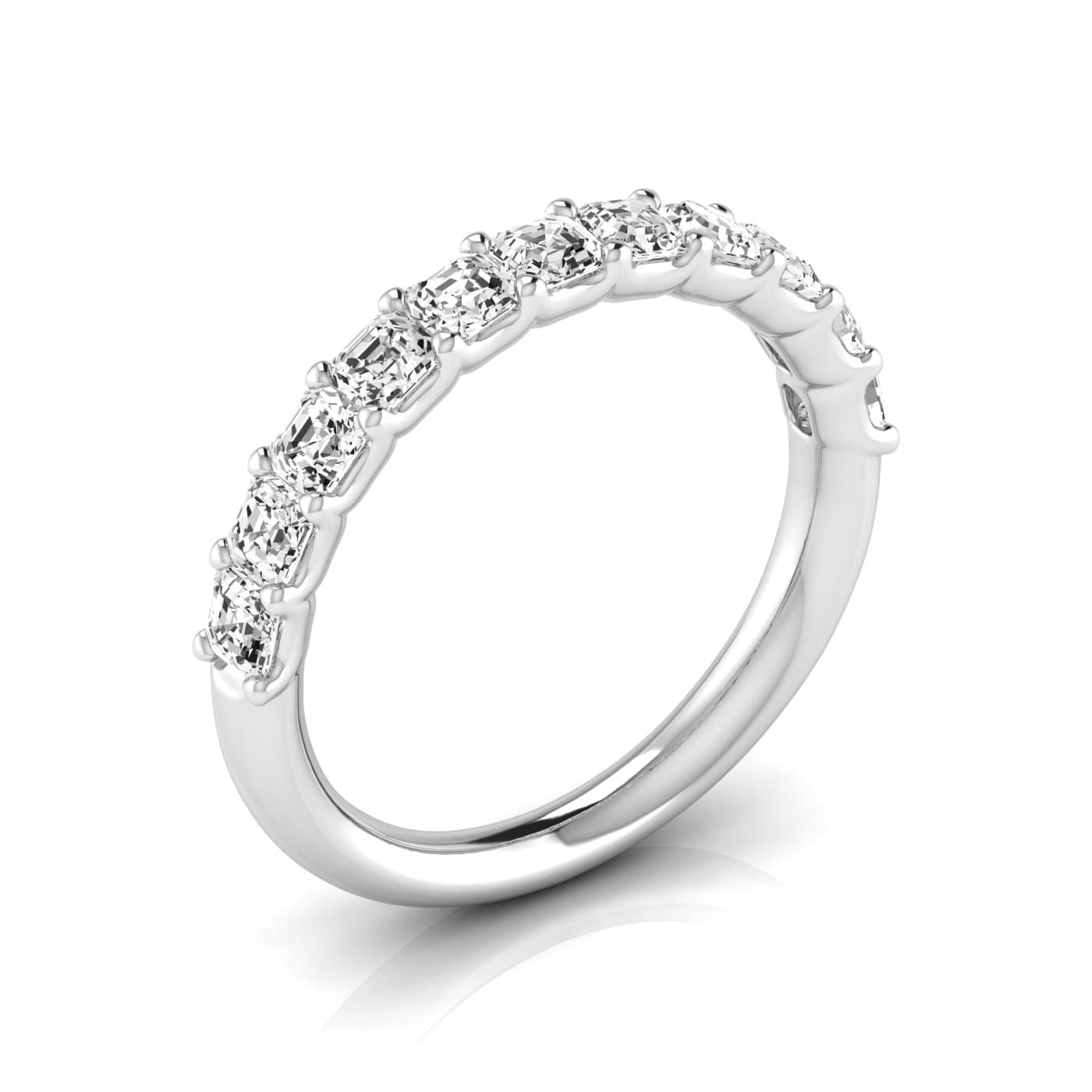 1/2 Spread Asscher Diamond Wedding Band (1.1 ct. tw.) — View 1