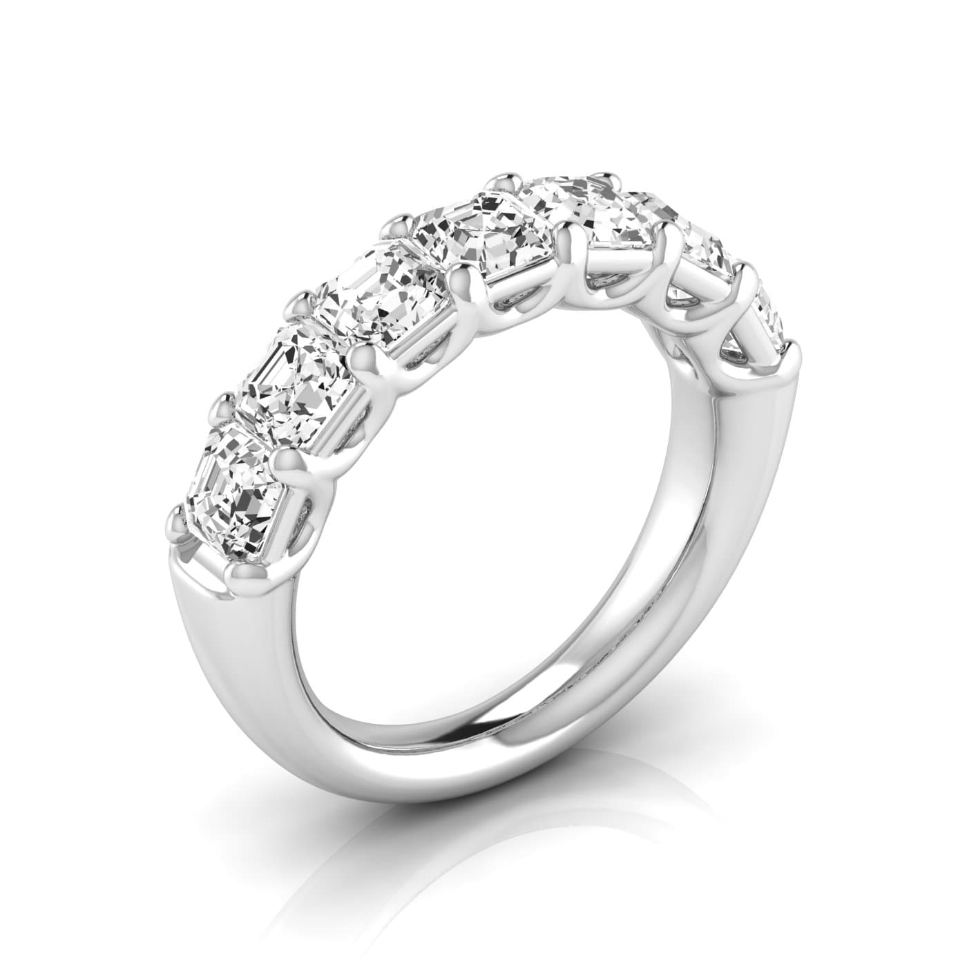 1/2 Spread Asscher Diamond Wedding Band (3 1/2 ct. tw.) — View 1