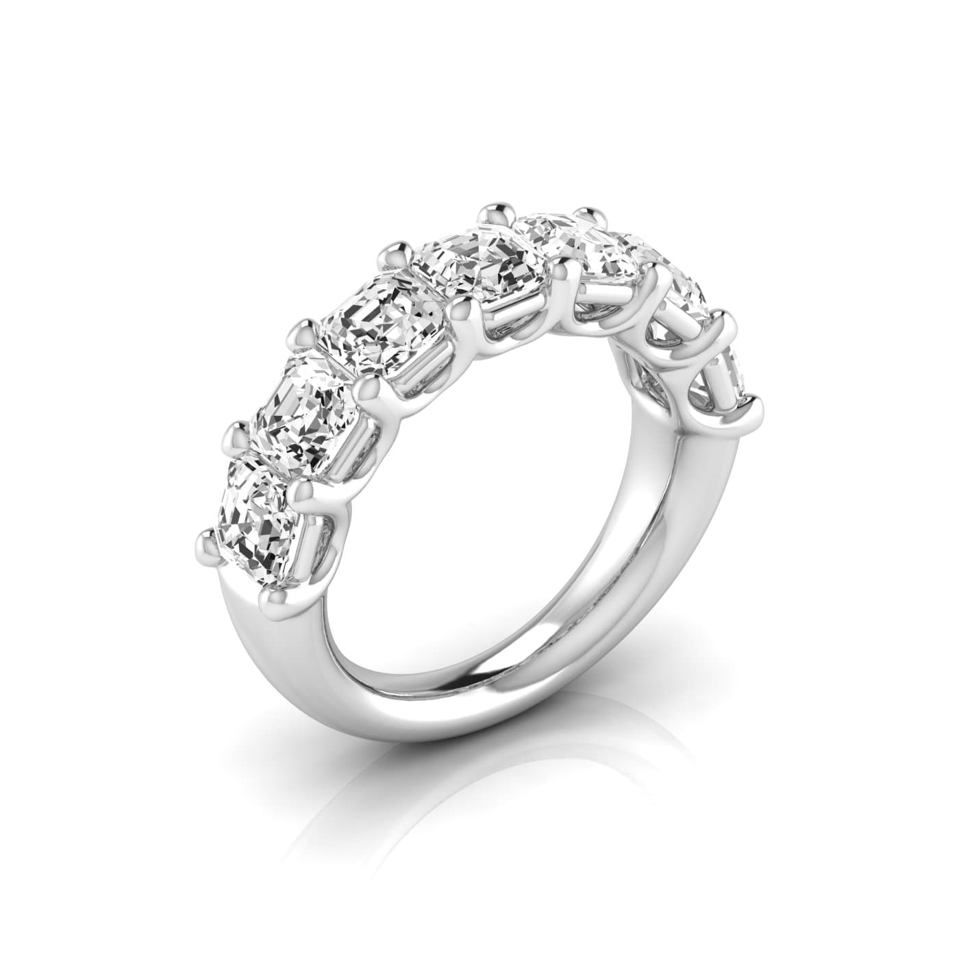 1/2 Spread Asscher Diamond Wedding Band (5 1/4 ct. tw.) — View 1