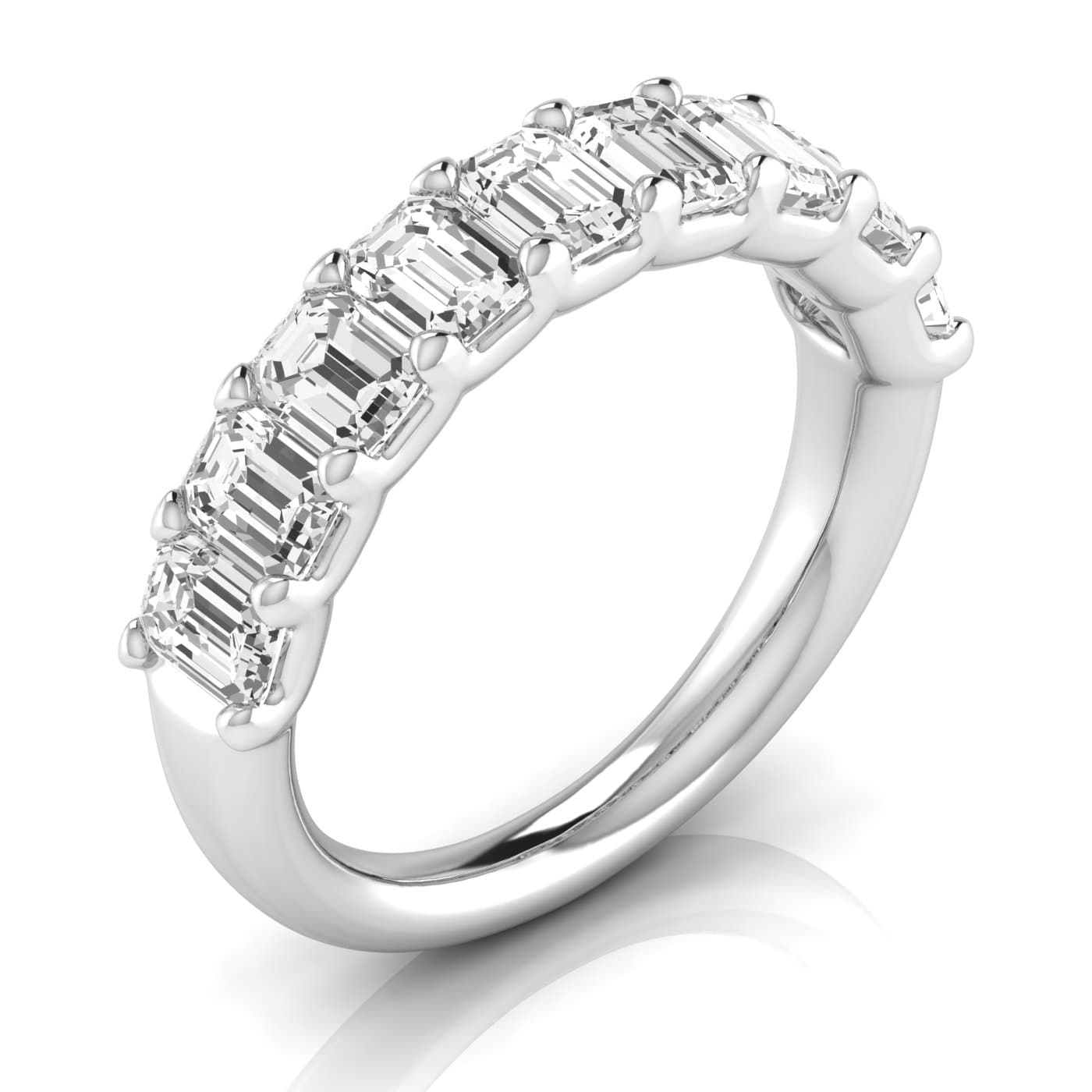 1/2 Spread Emerald Diamond Wedding Band (2.97 ct. tw.) — View 1