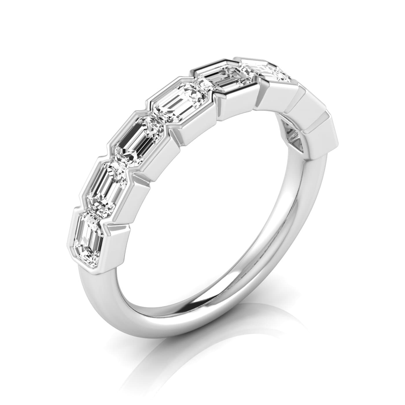 1/2 Spread Emerald Diamond Wedding Band (2 ct. tw.) — View 1