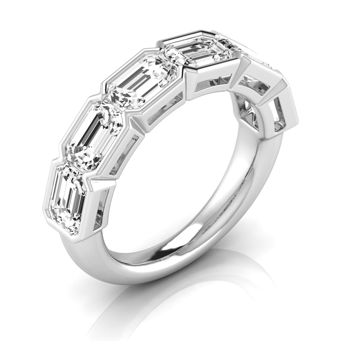 1/2 Spread Emerald Diamond Wedding Band (4 1/2 ct. tw.) — View 1