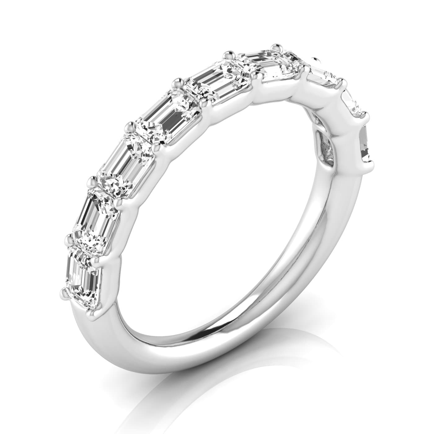 1/2 Spread Emerald Diamond Wedding Band (1.8 ct. tw.) — View 1