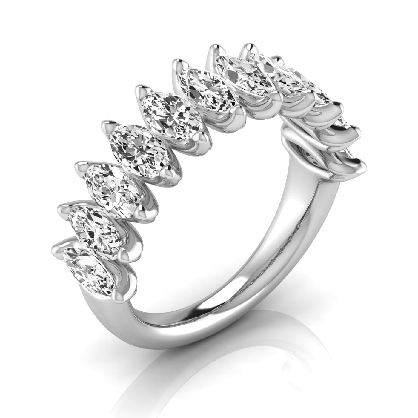 1/2 Spread Marquise Diamond Wedding Band (2 3/4 ct. tw.) — View 1