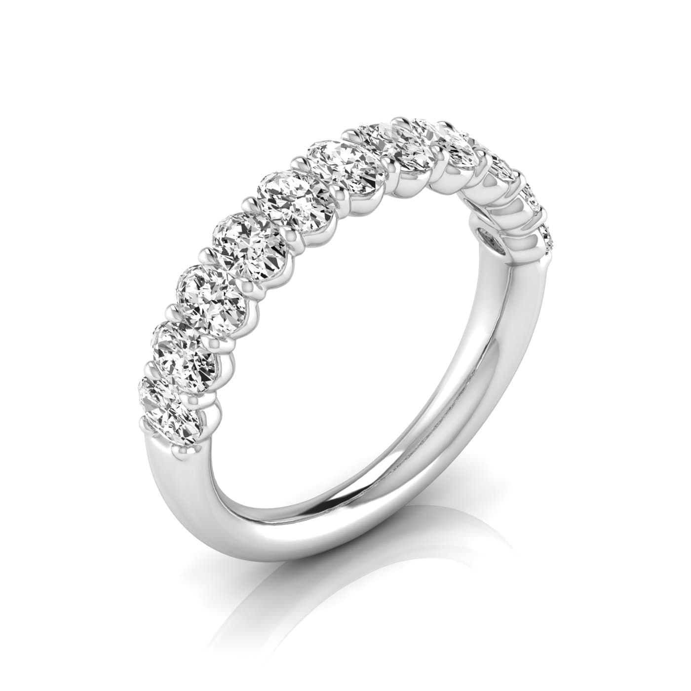 1/2 Spread Oval Diamond Wedding Band (0.99 ct. tw.) — View 1