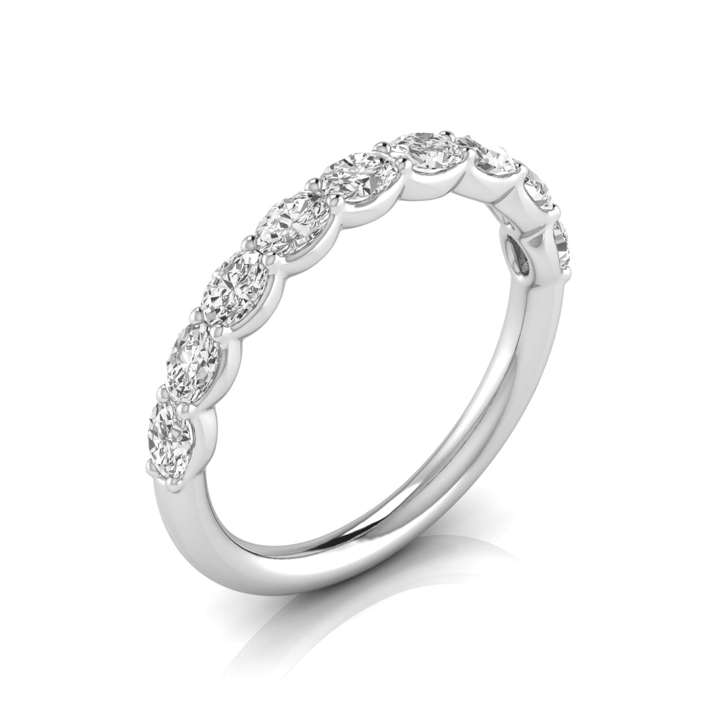1/2 Spread Oval Diamond Wedding Band (0.81 ct. tw.) — View 1