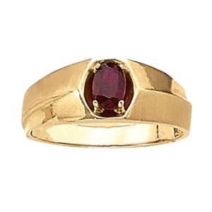 Men's Oval Gemstone Ring — View 1