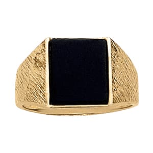 Men's Onyx Ring — 8X6 MM (8 ct. tw.) — View 1