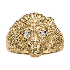Men's Lion's Head Ring (0.03 ct. tw.) — View 1
