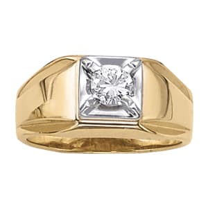 Men's Solitaire Ring (1/2 ct. tw.) — White Gold