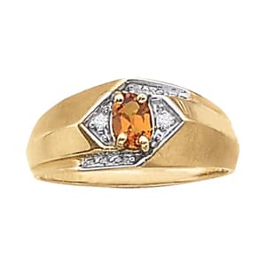 Men's Oval Gemstone Ring (0 ct. tw.) — View 1