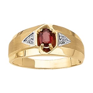 Men's Oval Gemstone Ring (0 ct. tw.) — View 1