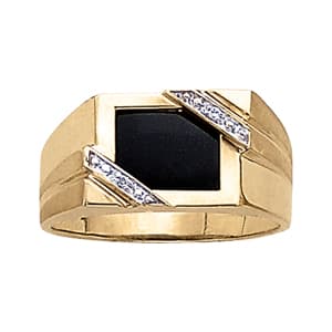 Men's Onyx Ring (0 ct. tw.) — View 1